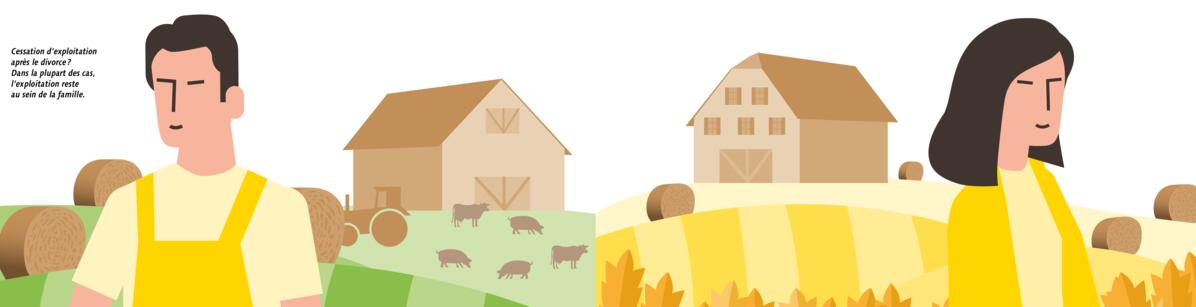 Cessation d&#x2019;exploitation apr&#xE8;s le divorce ? Dans la plupart des cas, l&#x2019;exploitation reste au sein de la famille.