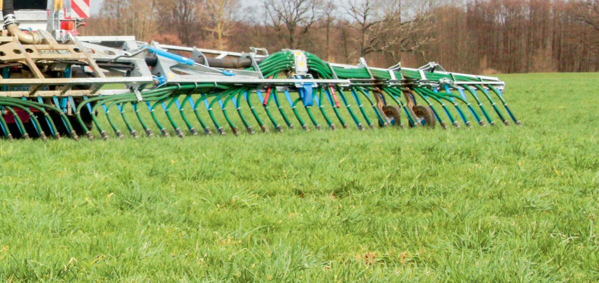 Les améliorateurs de purin Micorbactor et Hasorgan MC améliorent la fluidité du purin.