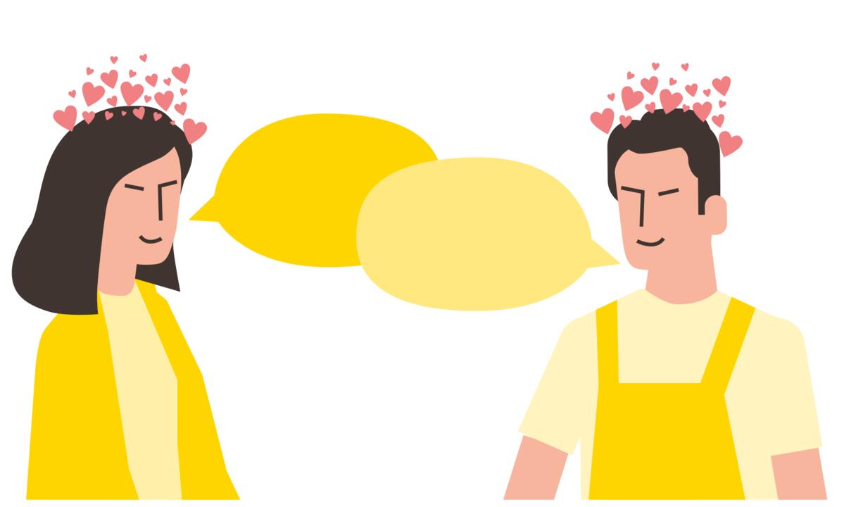 Pour bien fonctionner, un couple doit beaucoup discuter.