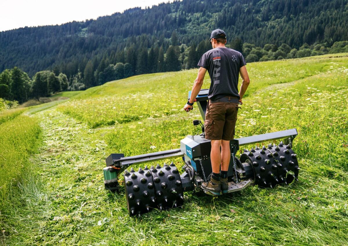 Une plateforme est indispensable en fauchant à 9 km / h.