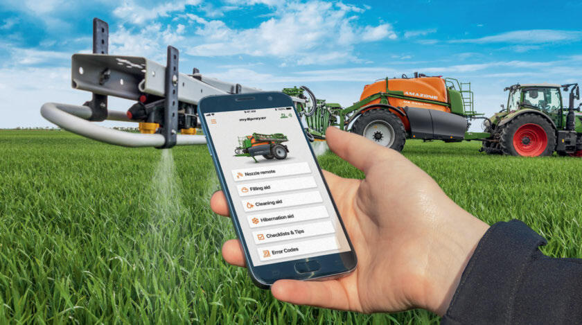 L&#x2019;appli MySprayer permet un contr&#xF4;le &#xE0; distance du remplissage et du fonctionnement des buses.&#xA0;
