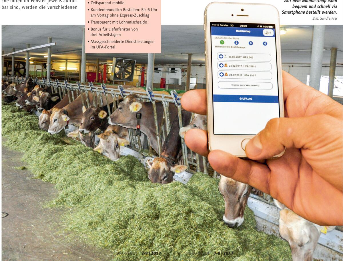 Mit dem Mobile-Shop kann bequem und schnell via Smartphone bestellt werden.