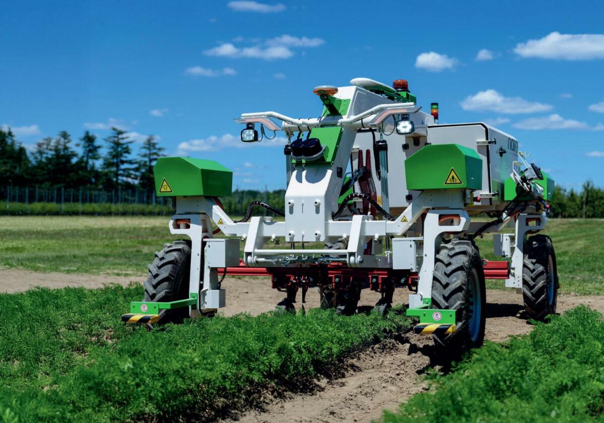 Die Roboter zur Unkrautbekämpfung eignen sich speziell für Reihenund Gemüsekulturen.