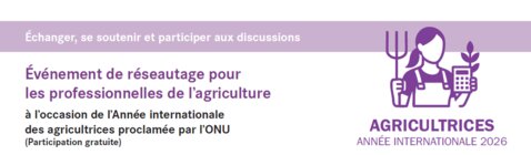 Evénement de réseautage pour les professionnelles de l’agriculture