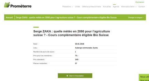 Quelle météo en 2050 pour l’agriculture suisse?