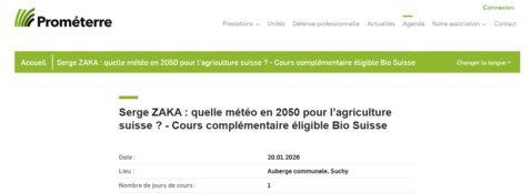Quelle météo en 2050 pour l’agriculture suisse?