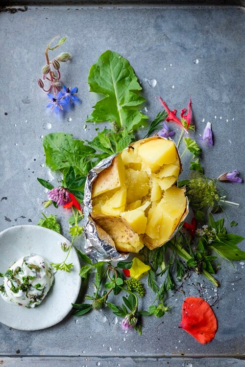 Herbes de prairie de pommes de terre