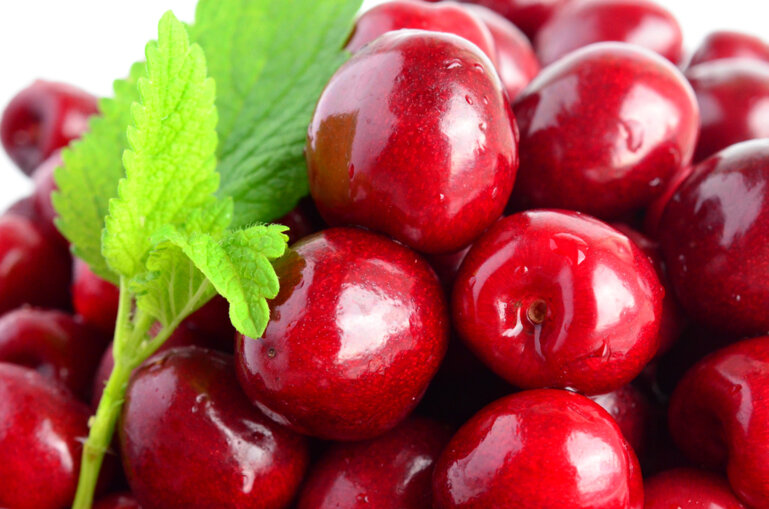 Crème aux cerises et à la mélisse officinale