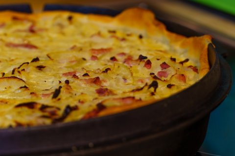 Quiche à l'oignon et au bacon