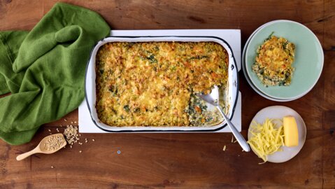 Gratin de céréales et légumes