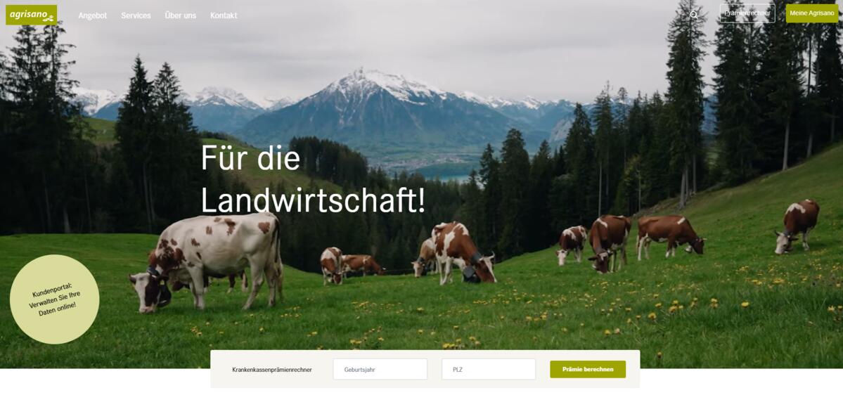 Die Agrisano steht für familienfreundliche Tarife und Zusatzversicherungen, die der landwirtschaftlichen Bevölkerung vorbehalten sind.