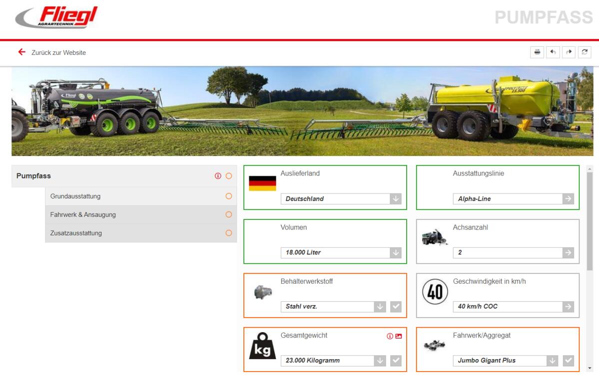 Fliegl Konfigurator