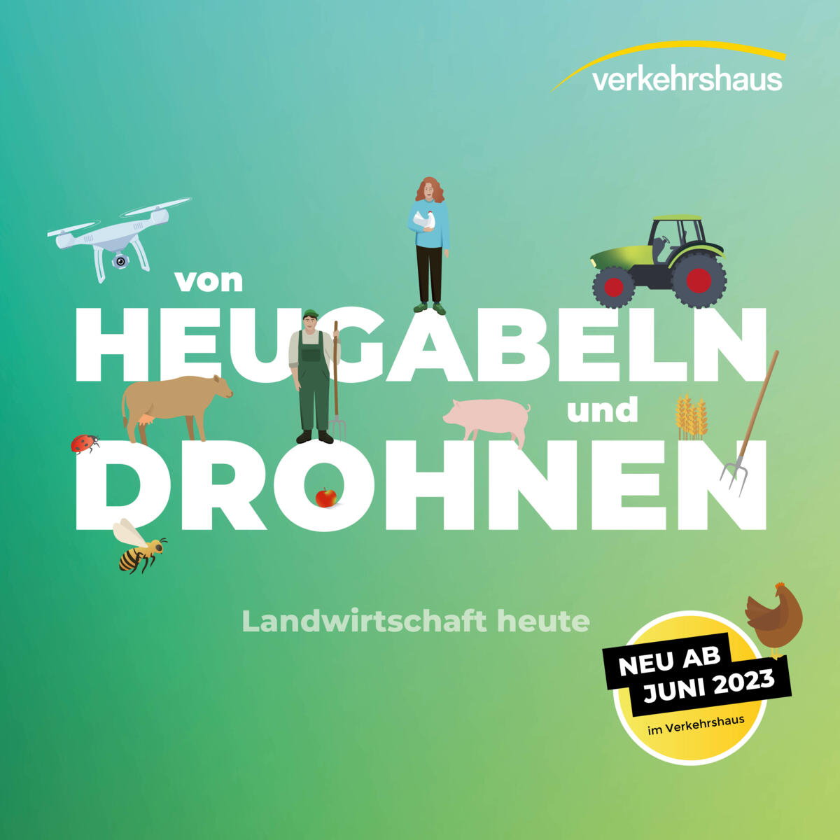 L’exposition « Des fourches aux drones : l’agriculture aujourd’hui »