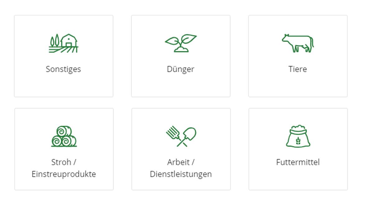 Auf der neuen Handelsplattform finden Landwirte alles, was sie zum Bauern brauchen.