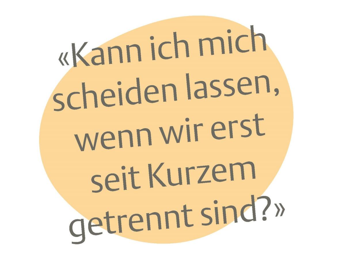 Eine Trennung geht nicht über Nacht