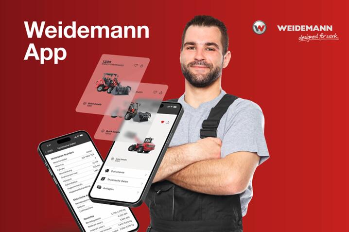 Weidemann App für Maschinen und Service