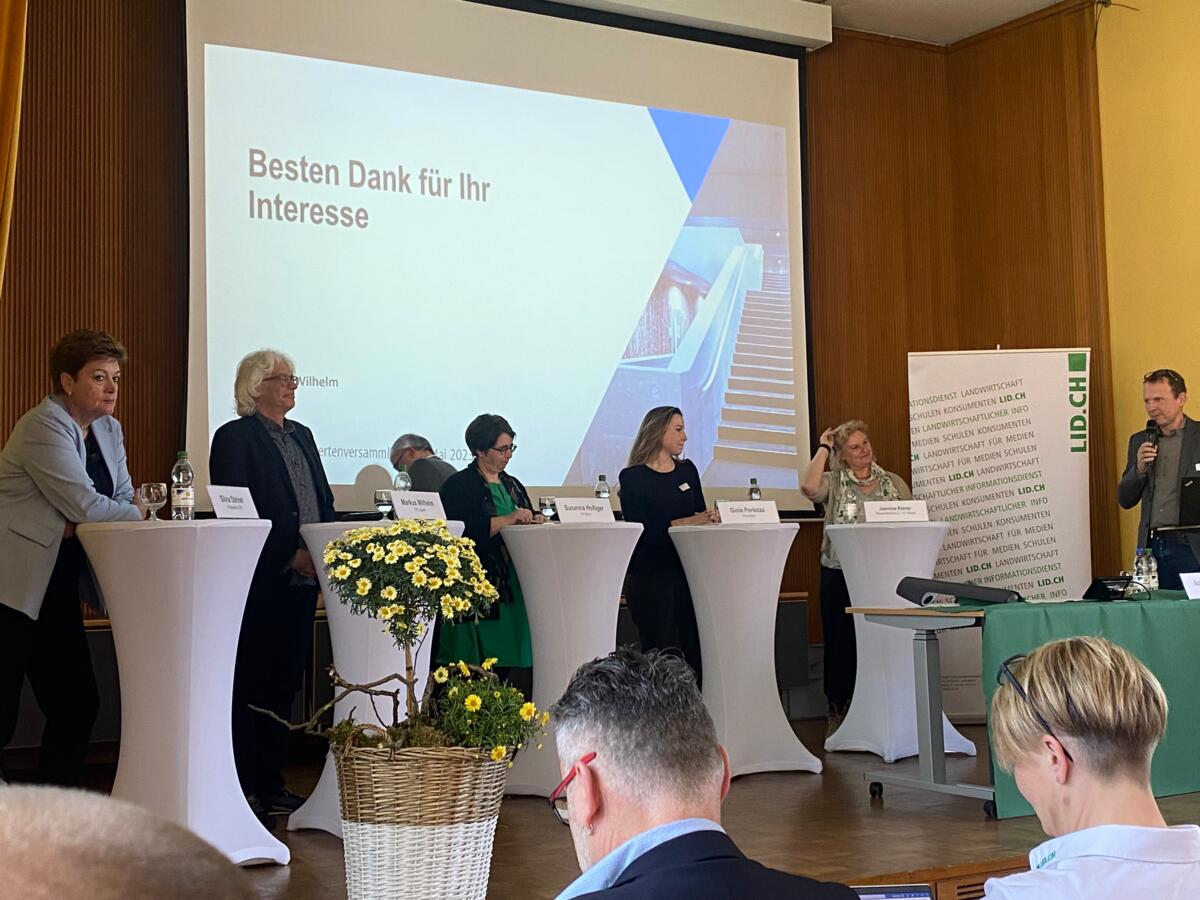 Podiumsdiskussion rund um das Thema Bildung und Landwirtschaft.
