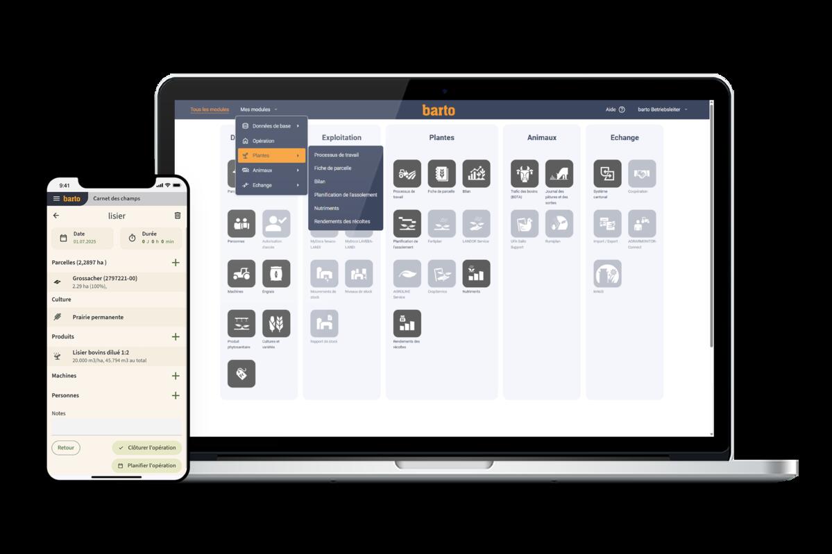 Avec la transition technique, barto bénéficie d’une interface utilisateur modernisée.