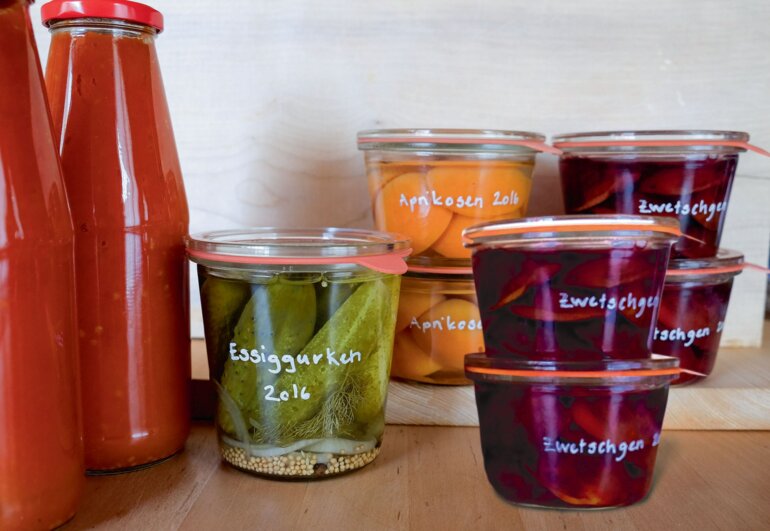 Vorräte aus dem Jahr 2016 – noch in bester Qualität.