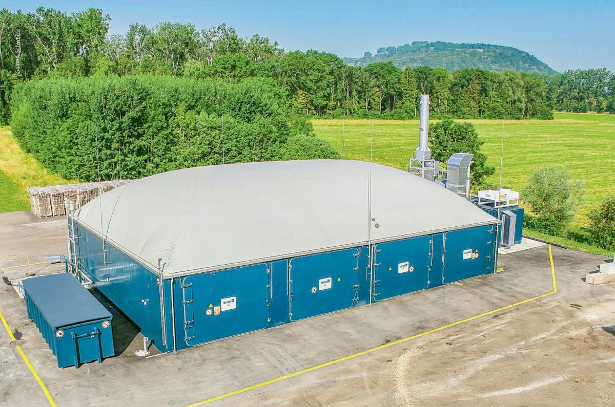 Eine Boxenvergärungsanlage des deutschen Anbieters Bekon GmbH.