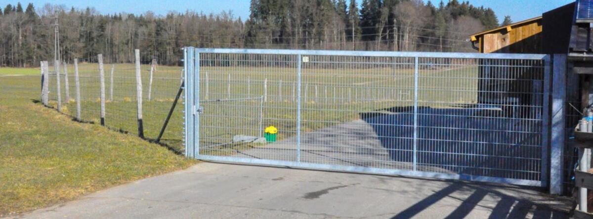 Ein Zaun um das Betriebsareal wird vom BLV empfohlen, sodass die Hausschweine in keinem Fall mit Wildschweinen in Kontakt kommen.