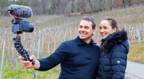Das Winzerpaar Prisca und Andreas Schwarz