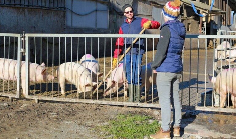 chemin de promenade passe devant la ferme