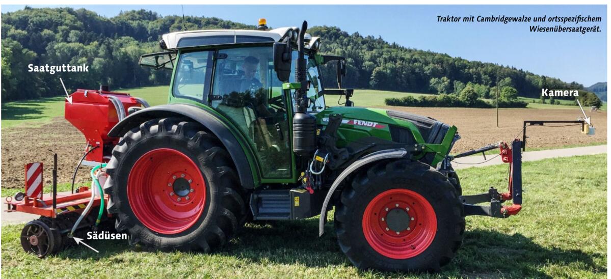 Traktor mit Cambridgewalze 